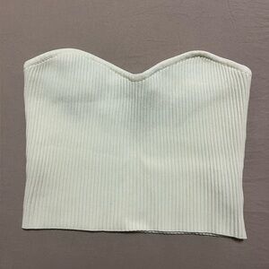 sweater knit cropped tube top